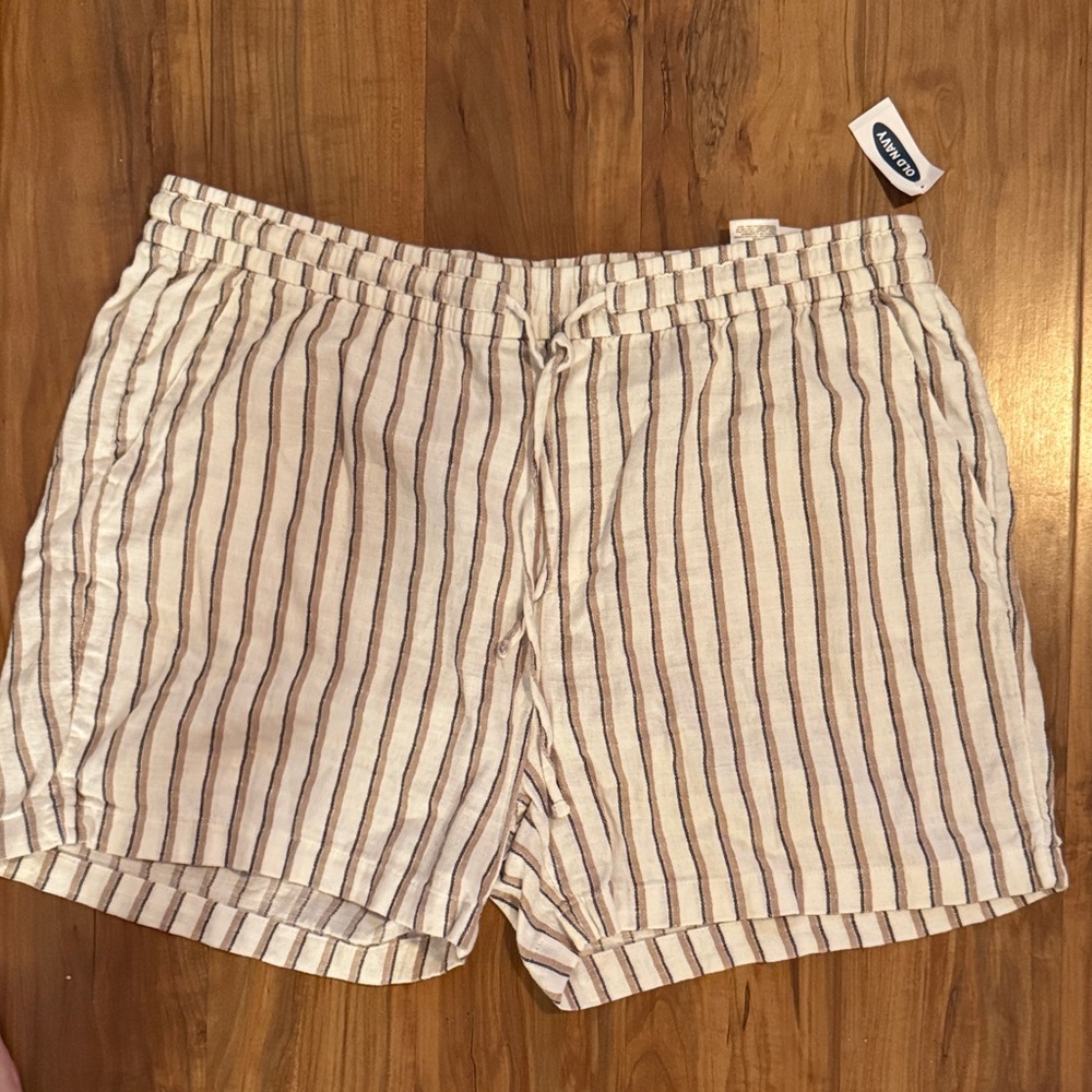 Old Navy Beige and Brown Striped women's Shorts